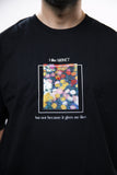 I LIKE MONET, BUT NOT BECAUSE IT GIVES ME LIKES - MALE BLACK OVERSIZED T-SHIRT